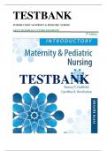 Test Bank - Introductory Maternity and Pediatric Nursing&comma; 5th Edition &lpar;Hatfield&comma; 2022&rpar;&comma; Chapter 1-42 &vert; All Chapters with Rationals