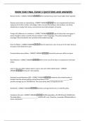 RMIN 5540 FINAL EXAM 3 QUESTIONS AND ANSWERS