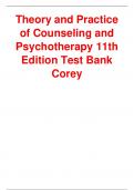 TEST BANK  for Theory and Practice of Counseling and Psychotherapy &lpar;MindTap Course List&rpar; 11th Edition by Gerald Corey &lpar;Author&rpar; Latest Version 2025&sol;2026 &lbrack;A&plus;&rsqb; All Chapters Fully Covered