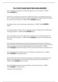 TS-C STUDY EXAM QUESTIONS AND ANSWERS