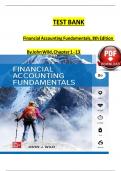 TEST BANK For Financial Accounting Fundamentals&comma; 8th Edition  By John Wild&comma; Verified Chapters 1 - 13&comma; Complete Newest Version