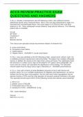 ACCS REVIEW PRACTICE EXAM QUESTIONS AND ANSWERS