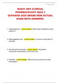 NU641 ADV CLINICAL  PHARMACOLOGY QUIZ 2  GI&sol;PAIN&sol;ID 2025 BRAND NEW ACTUAL  EXAM WITH ANSWERS&period; 