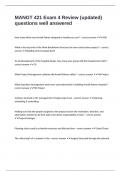 MANGT 421 Exam 4 Review &lpar;updated&rpar; questions well answered