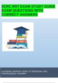 IICRC RRT EXAM STUDY GUIDE EXAM QUESTIONS WITH CORRECT ANSWERS