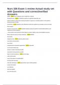 Nurs 326 Exam 1 review Actual study set with Questions and correct&sol;verified Answers