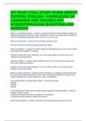 ATI TEAS 7 FULL STUDY GUIDE &lpar;SMART EDITION&rpar;&colon; ENGLISH - KNOWLEDGE OF LANGUAGE AND VOCABULARY ACQUISITION EXAM QUESTIONS AND ANSWERS