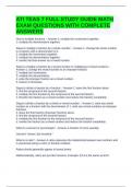 ATI TEAS 7 FULL STUDY GUIDE MATH EXAM QUESTIONS WITH COMPLETE ANSWERS