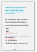 FLORIDA CLAIMS ADJUSTER EXAM 2025 &vert; ACTUAL  COMPLETE ALL REAL EXAM QUESTIONS AND  CORRECT ANSWERS &lpar;VERIFIED ANSWERS&rpar;  &vert; ALREADY GRADED A&plus; &vert; 2025&sol;2026 NEWEST  EXAM &vert; JUST RELEASED &excl;&excl;