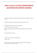 USPA C-License&vert; LATEST&vert;COMPREHENSIVE QUESTIONS AND VERIFIED ANSWERS