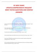 RC NERC EXAM&vert; UPDATE&vert;COMPREHENSIVE FREQUENT MOST-TESTED QUESTIONS AND VERIFIED ANSWERS