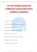 VA TATTOOING EXAM PSI COMPLETE QUESTIONS WITH CORRECT ANSWERS