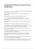 Comprehensive Review- Kansas Life and Health Exam NEWEST 2025&sol;2026 ACTUAL COMPLETE QUESTIONS AND CORRECT DETAILED ANSWERS &lpar;VERIFIED ANSWERS&rpar; &vert;ALREADY GRADED A&plus;
