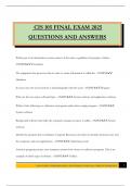 CIS 105 FINAL EXAM 2025 QUESTIONS AND ANSWERS