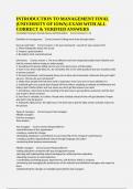 INTRODUCTION TO MANAGEMENT FINAL &lpar;UNIVERSITY OF IOWA&rpar; EXAM WITH ALL CORRECT & VERIFIED ANSWERS