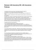Kansas Life Insurance &num;4&colon; Life Insurance Policies NEWEST 2025&sol;2026 ACTUAL COMPLETE QUESTIONS AND CORRECT DETAILED ANSWERS &lpar;VERIFIED ANSWERS&rpar; &vert;ALREADY GRADED A&plus;