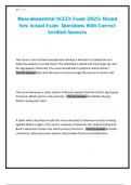 Musculoskeletal NCLEX Exam 2025&semi; Brand New Actual Exam Questions With Correct Verified Answers