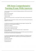 100 Item Comprehensive  Nursing