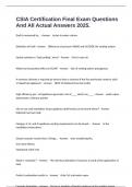 CSIA Certification Final Exam Questions And All Actual Answers 2025&period;