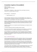 Samenvatting Criminaliteit&comma; cognitie en persoonlijkheid - Tilburg University  &lpar;500186-B-6&rpar;