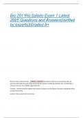 Bio 201 Rio Salado Exam 1 Latest  2025 Questions and Answers&lpar;verified  by experts&rpar;&vert;Graded A&plus; 
