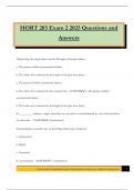 HORT 203 Exam 2 2025 Questions and Answers
