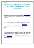 AS 350 Test 2&semi; Actual Exam Questions And 100&percnt; Verified Answers &vert; Latest Update 2025&sol;2026