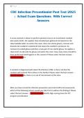 CDC Infection Preventionist Post Test 2025 &semi; Actual Exam Questions With Correct Answers
