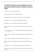 Certified Chimney Sweep Midterm Exam Questions With Correct Verified Answers 2025&period;