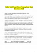  PLTW HBS Final Exam Review With Real Solutions 2025