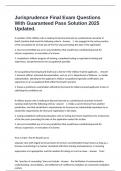 Jurisprudence Final Exam Questions With Guaranteed Pass Solution 2025 Updated&period;