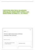 CERTIFIED MULTIPLE SCLEROSIS SPECIALIST EXAM PREP &lpar;CMSC&rpar; 123 QUESTIONS SCORED A&plus; TO PASS&excl;&excl;