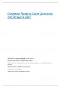 Dynamics Rutgers Exam Questions  and Answers 2025 