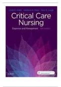 Test Bank For Critical Care Nursing&colon; Diagnosis and Management 8th Edition By Linda D&period; Urden&comma; Kathleen M&period; Stacy & Mary E&period; Lough ISBN 9780323447522 Chapter 1-41 &vert; Complete Guide A&plus;
