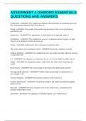 ASSIGNMENT 4 DIAMOND ESSENTIALS QUESTIONS AND ANSWERS