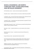 NASCLA BUSINESS LAW NORTH CAROLINA FINAL EXAM QUESTIONS AND DETAILED ANSWERS &period;