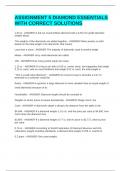 ASSIGNMENT 5 DIAMOND ESSENTIALS WITH CORRECT SOLUTIONS