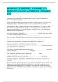 DIAMOND ESSENTIALS EXAM&vert;&vert; 131 QUESTIONS AND ANSWERS &lpar;GRADED A&plus;&rpar;