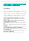 ASSIGNMENT 3 DIAMOND ESSENTIALS WITH CORRECT SOLUTIONS