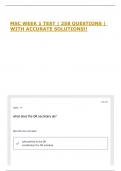MSC WEEK 1 TEST &vert; 258 QUESTIONS &vert; WITH ACCURATE SOLUTIONS&excl;&excl;