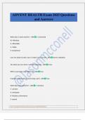ADVENT HEALTH Exam 2025 Questions and Answers