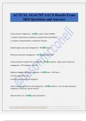 ACTUAL AGACNP AACN Boards Exam 2025 Questions and Answers