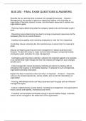 BUS 200 - FINAL EXAM QUESTIONS & ANSWERS