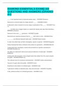 DIAMOND ESSENTIALS EXAM&vert;&vert; 163 QUESTIONS AND ANSWERS &lpar;GRADED A&plus;&rpar;