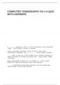 Computed Tomography Ch 1-4 Quiz with answers