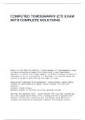 Computed Tomography &lpar;CT&rpar; exam with complete solutions