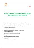 PSYC 354 UMD Final Exam Actual Exam Questions And Answers 2025