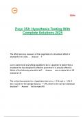 Psyc 354 Hypothesis Testing With Complete Solutions 2025