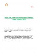 Psyc 354- Test 1 Questions And Answers Latest Updates 2025