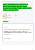 NR 503 Epidemiology Final Exam MASTERY GUIDE&colon; Latest Updated Complete Verified Solutions with Outbreak Analysis & Biostatistical Models &vert; Instant Download &excl;&excl;&excl;&excl;